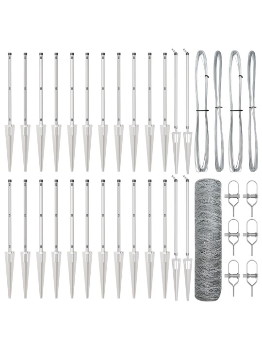 KUUSNURKNE AED 1X50 M ZINGITUD TERAS, AIAPOSTI SPIKIGA 13 TK Ø32 MM 120 CM ZINGITUD TERAS