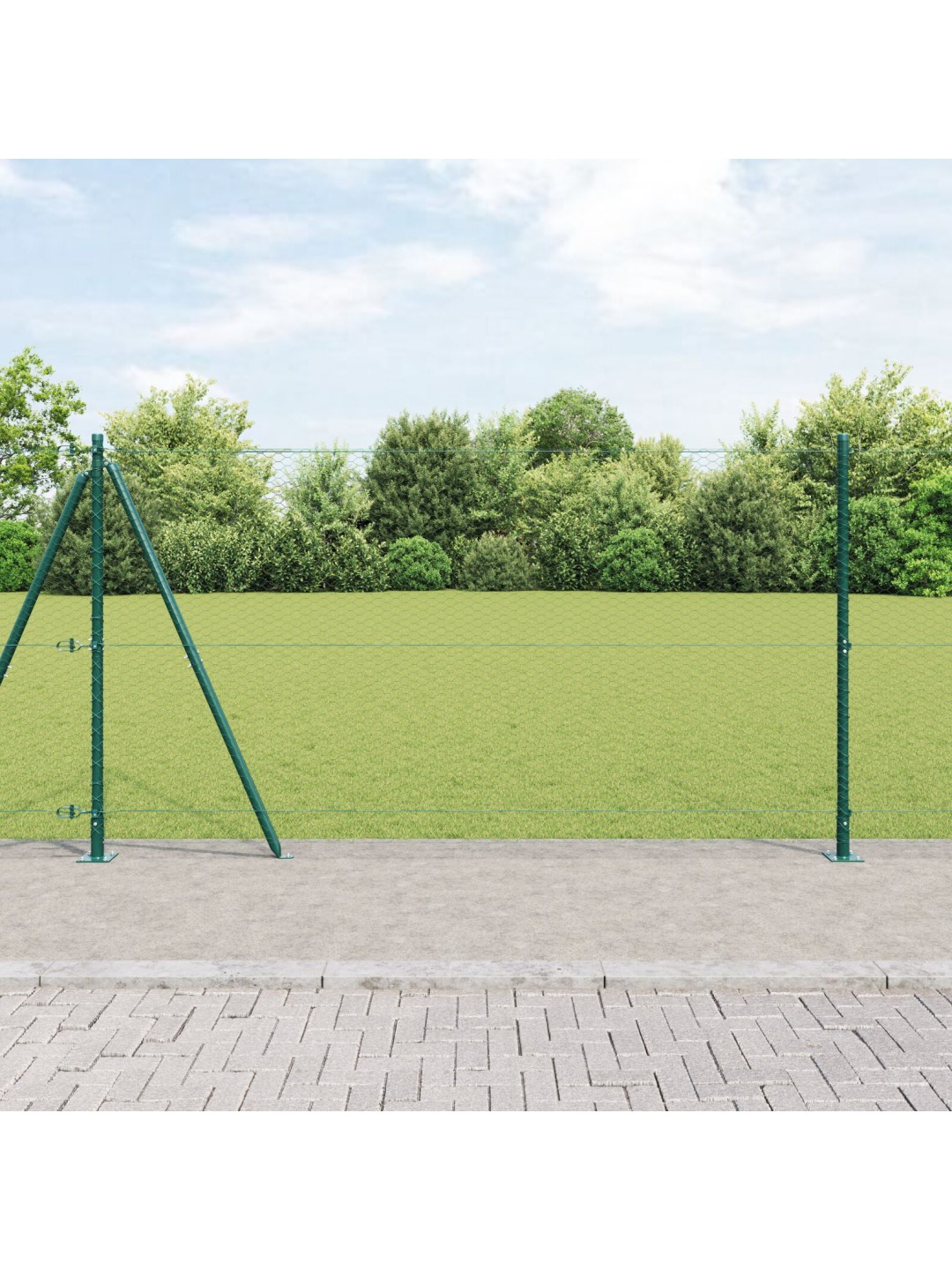 TARA KOMPLEKT 2 TK ROHELINE TSINGITUD TERAS, PVC 25 X 1.2 M