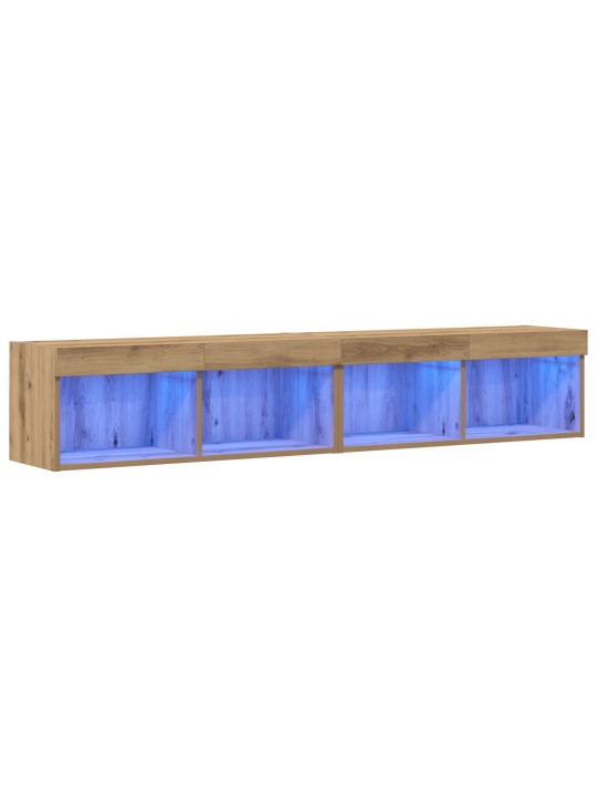 TV-SEINA KAPID LED-VALGUSTITEGA 2 TK ARTISAN OAK 80X30X30 CM