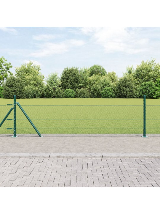 HEKSAGONAALNE AED ROHELINE 0.5X10 M TERAS, AIAPOSTID KOOS ALUSPINKADEGA 7 TK Ø32MM 70CM GALVANISEERITUD TERAS