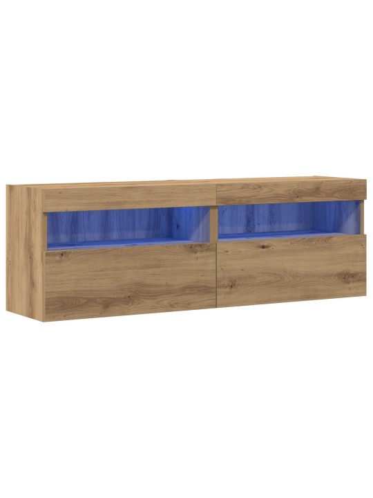 TV SEINA KAPID LED VALGUSTUSEGA 2 TK ARTISAN TAMME 60X30X40 CM