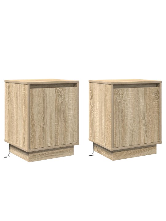ÖÖKAPPIDEGA KOOS LED-VALGUSEGA 2 TK SONOMA TAMMES 39X34,5X50 CM