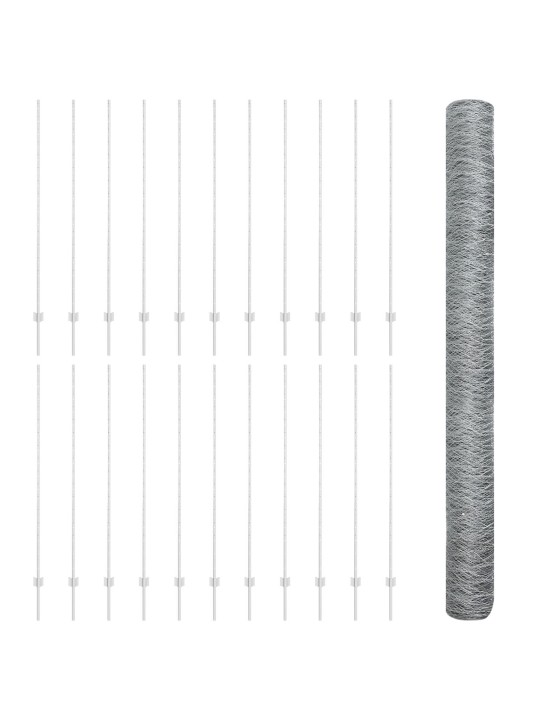 AIAPOSTID 22 TK U-KANAL 160 CM GALVANISEERITUD TERAS, KUUSNURGA AED 1.6X50 M GALVANISEERITUD TERAS
