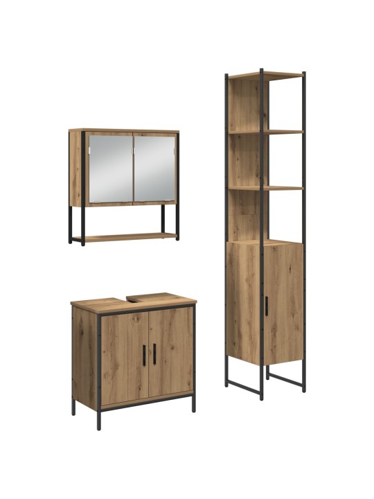 3-OSALINE VANNITOA MÖÖBEL SET ARTISAN OAK TEHISPUIT