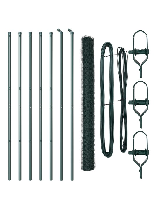 HEKKI AED ROHELINE 1.5X10 M TERAS, AEDAPOSTID 7 TK ROHELINE Ø32 MM 200 CM GALVANISEERITUD TERAS