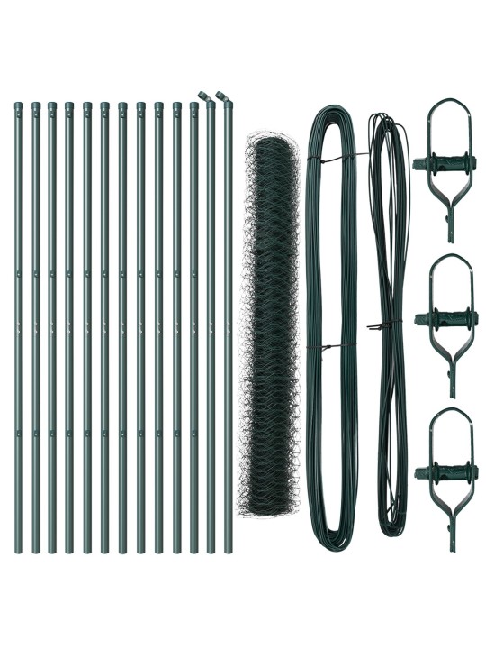 KUUSNURKNE AED ROHELINE 1.4X25 M TERAS, AIA POSTID 13 TK ROHELINE Ø32 MM 190 CM GALVANISEERITUD TERAS