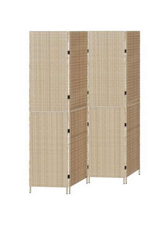 TOA JAGAJA 4 PANEELI KLAPP-BEEZ 196X180 CM POLÜ RATTAN