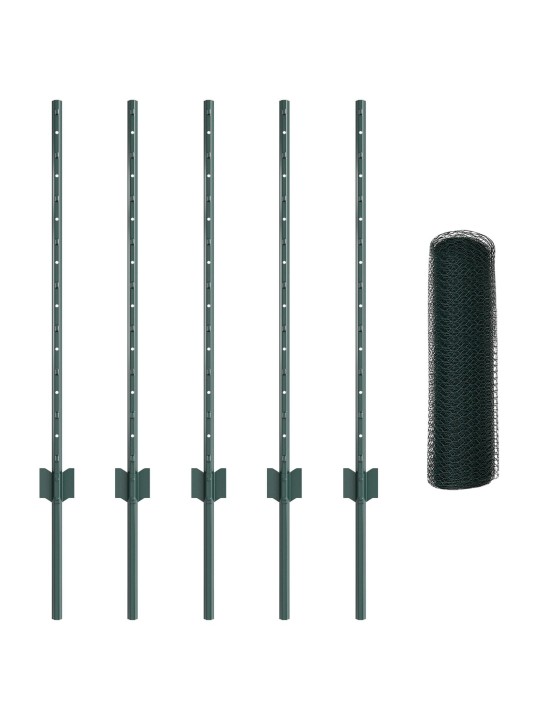 AIAPOSTID 5 TK U-KANALI ROHELINE 80 CM TERAS, KUUSNURGA AIAVÕRK ROHELINE 0.8X10 M TERAS