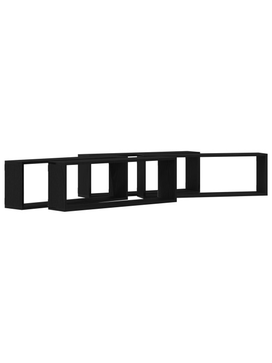 SEINA RIIULID 4 TK MUSTAL TAMMEL 80X15X26 CM TEHISPUIDUST