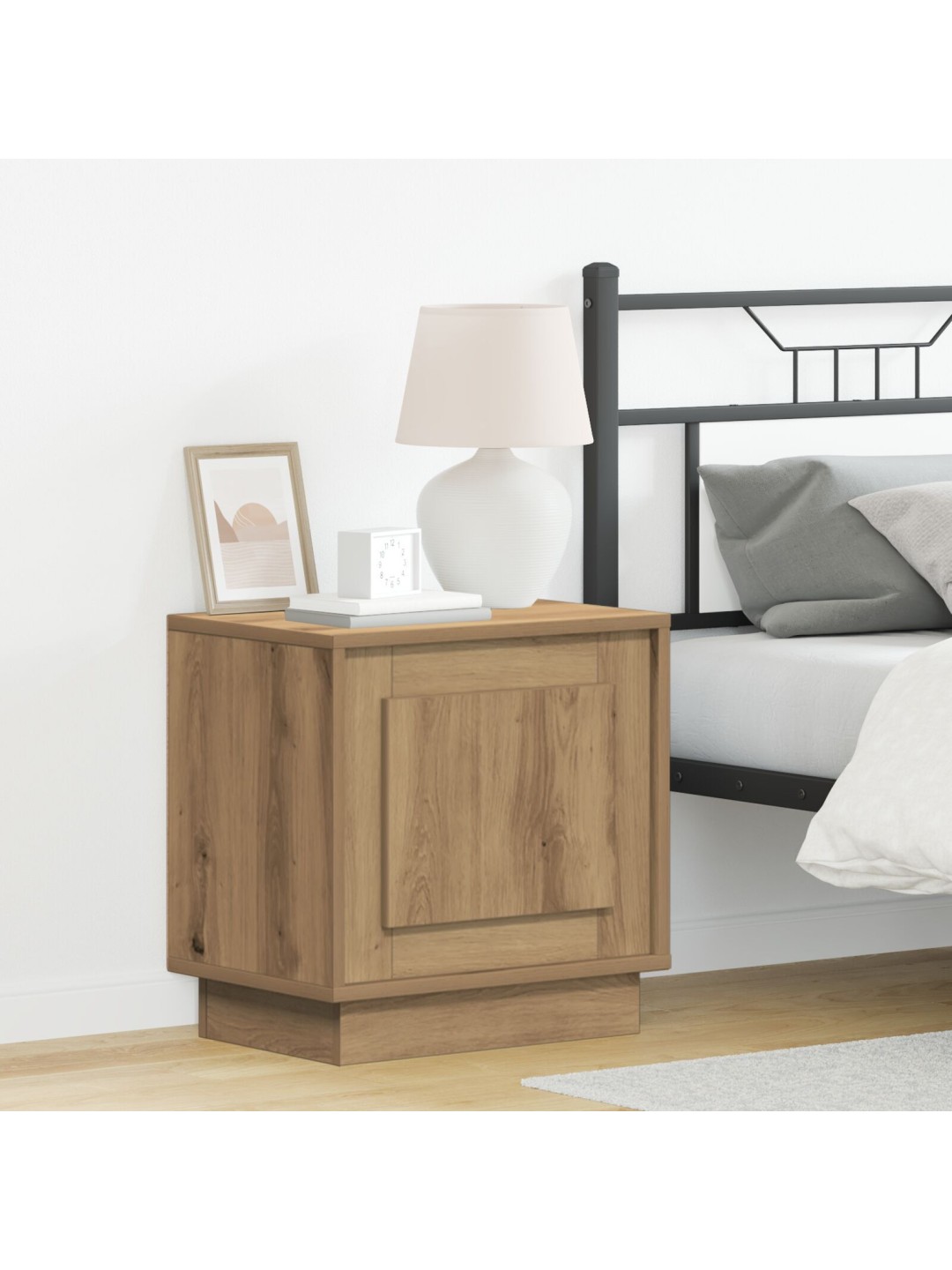 ÖÖKAPPIDE KOMPLEKT LED VALGUSEGA 2 TK KÄSITÖÖLISE TAMM 44X34.5X45 CM
