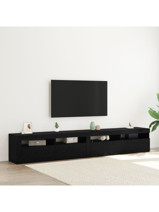 TV KAPID 2 TK LED VALGUSTE JA MUSTA TAMMEPUIDUGA, TV KAPP LED MUST TAMM 120X35X40 CM TEHISPUIT