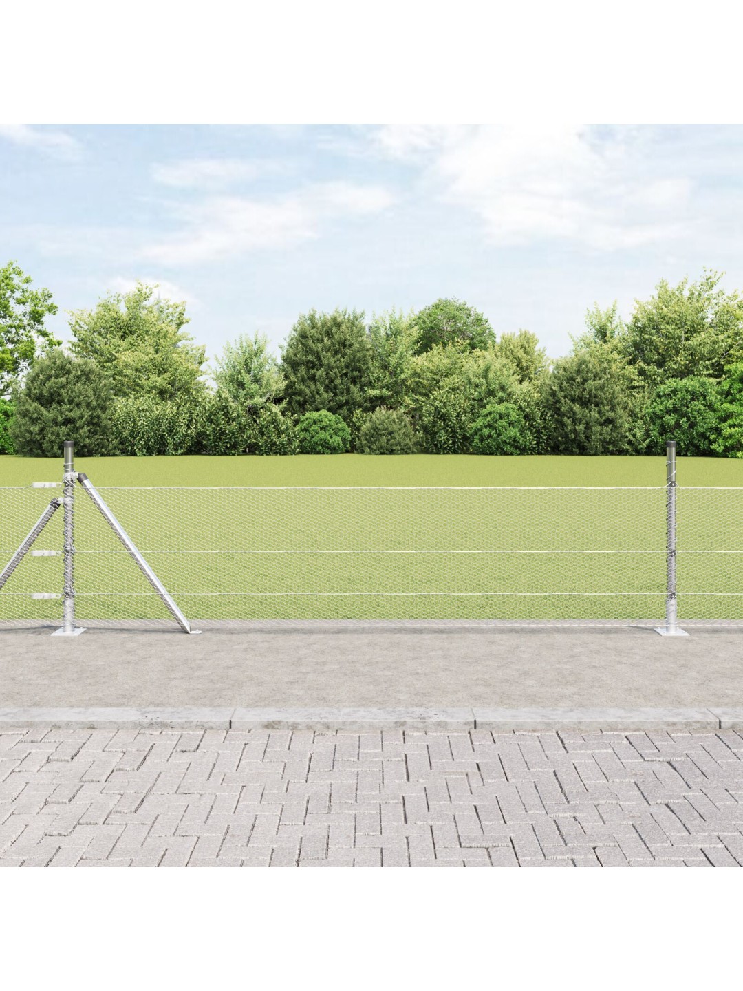 KUUSNURKNE TARA 0.5X100 M KUUMTÖÖDELDUD TERAS, TARA POSTID ALUSPLAATIDEGA 13 TK Ø32MM 70CM KUUMTÖÖDELDUD TERAS