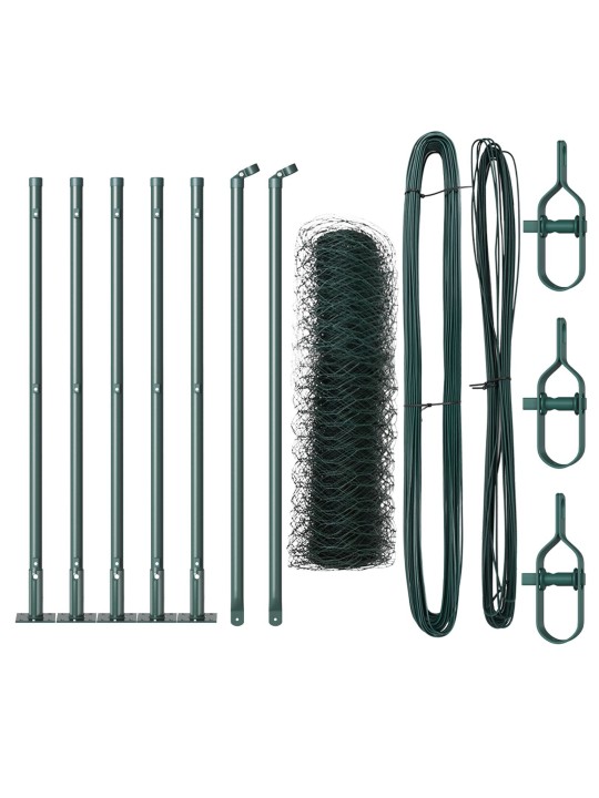 KUUSNURKNE AED ROHELINE 0.4X10 M TERAS, AIAPOSTID ALUSPLAATIDEGA 7 TK Ø32MM 50CM KUUMTÖÖDELUD TERAS
