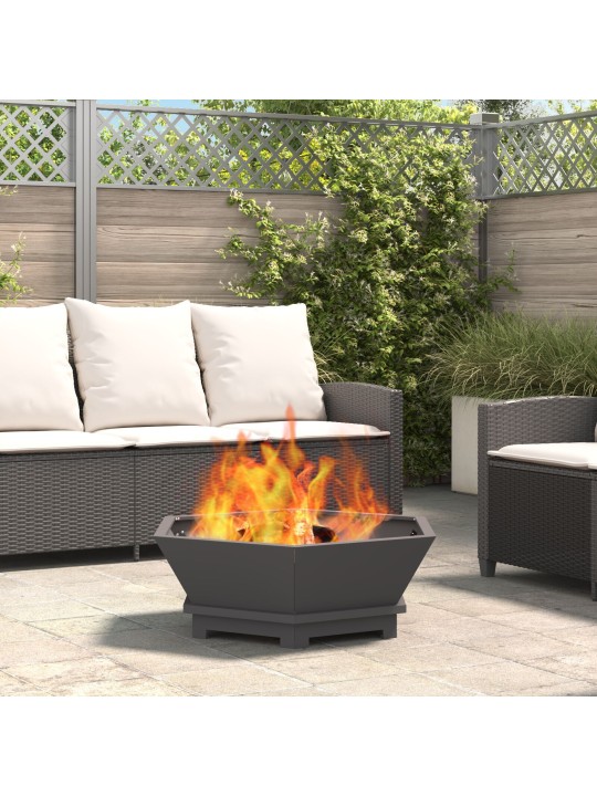 TULEPLATS KUUSNURKNE MUST 75X75X28 CM TERAS