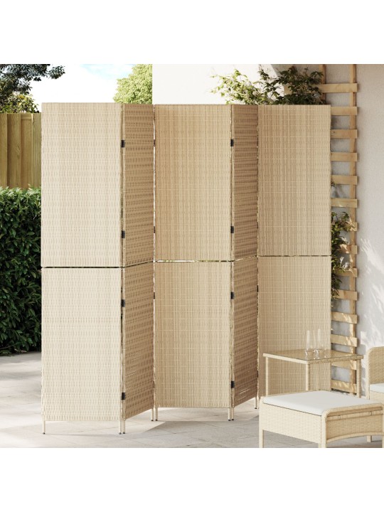 TOA JAOTIS 5 PANEELI VOLTITAV BEEŽ 245X180 CM POLÜ RATTAN