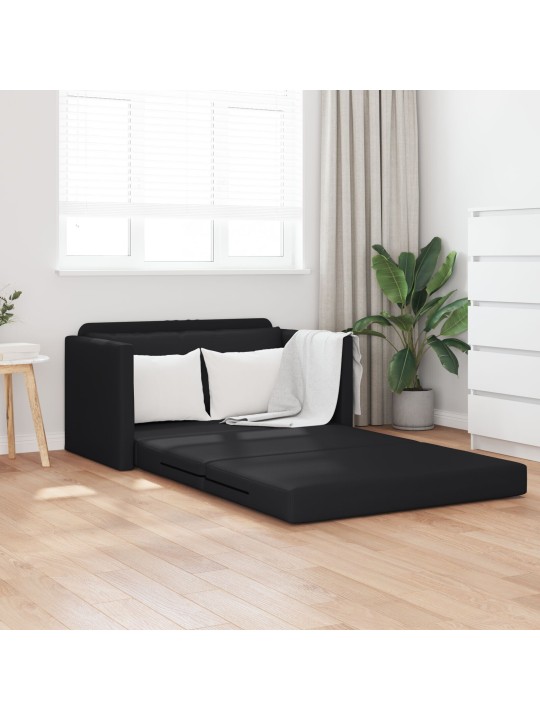 PÕRANDADIIVANIVOODI 2-IN-1 MUST 124X71X78 CM KUNSTNAHK