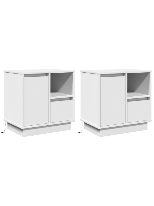 ÖÖKAPPIDEGA LED 2 TK VALGE 50X34,5X50 CM