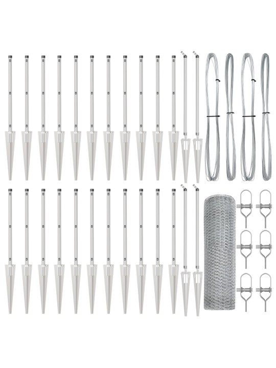 KUUSNURKNE AED 0.4 X 50 M TSINGITUD TERAS, AIA POSTID KOOS NURGAGA 13 TK Ø32 MM 60 CM TSINGITUD TERAS