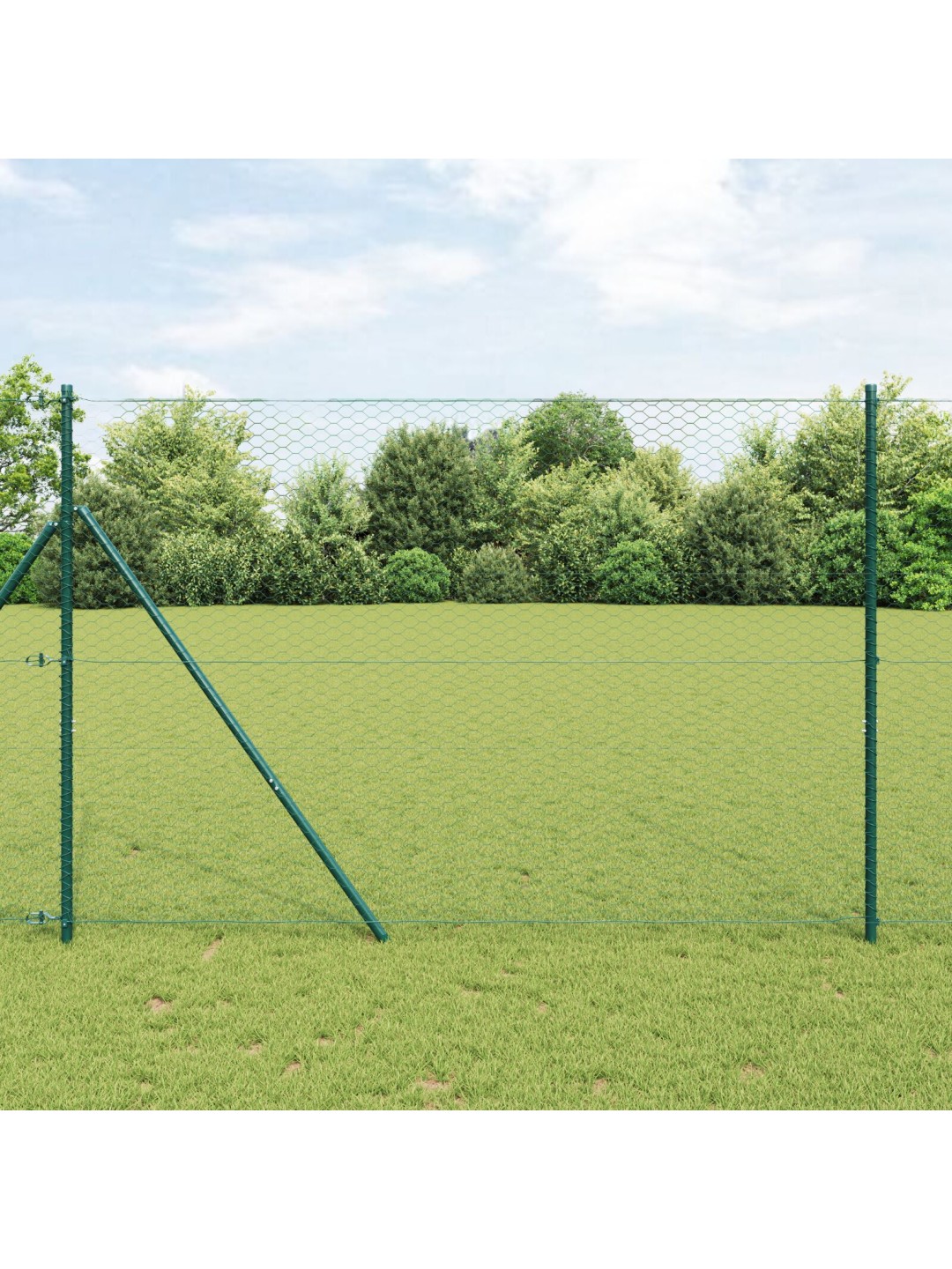 KUUSNURKNE AED ROHELINE 1.5X10 M TERAS, AIA POSTID 7 TK ROHELINE Ø32 MM 200 CM GALVANISEERITUD TERAS