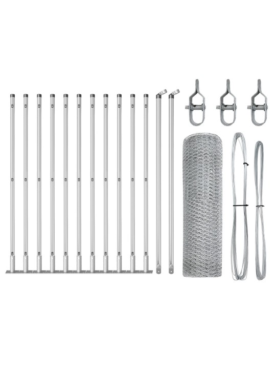 KUUSNURGA AED 0.6 X 25 M TSINKTERASEST, AIAPOSTID ALUSPINKIDEGA 13 TK Ø32MM 70CM TSINKTERASEST