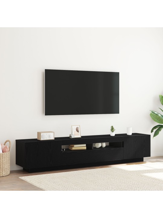 TV KAPP LED-VALGUSTITEGA, MUST, DUBÖÖK, 200X35X40 CM, TEHISPUIT