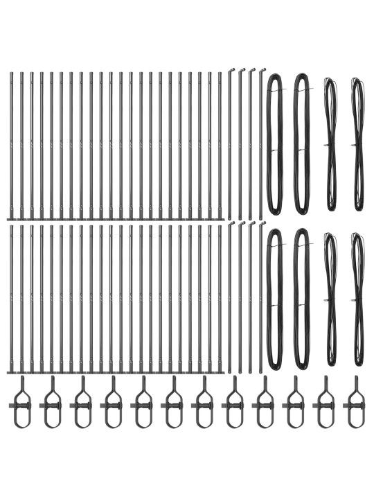 AIAPOSTID KOOS ALUSPLAATIDEGA 52 TK Ø32MM 68,5CM GALVANISEERITUD TERAS