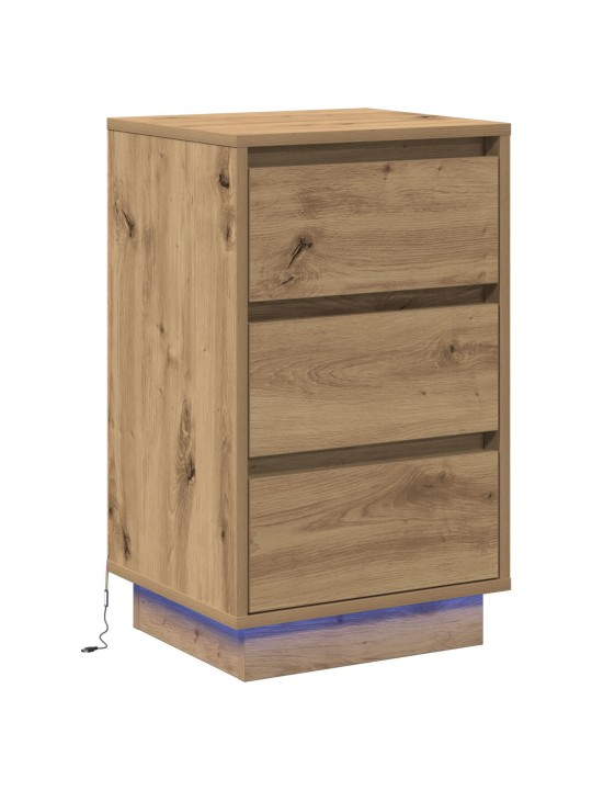 ÖÖKAPP KOOS LEDIGA ARTISAN OAK 39X34.5X65 CM TEHISPUU