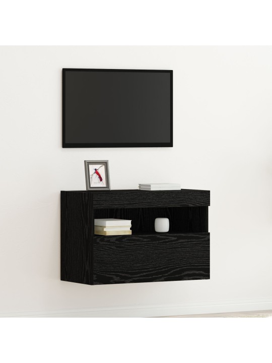 TV SEINA KAPP LED VALGUSTEGA MUST TAMME 60X30X40 CM