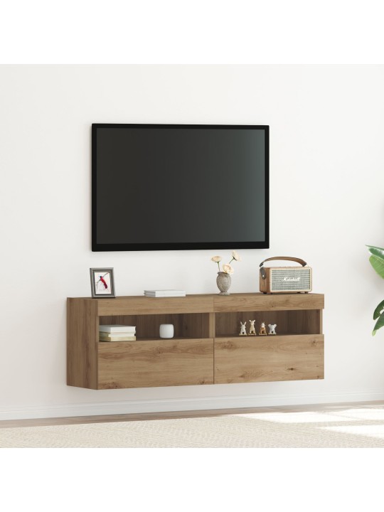 TV SEINA KAPID LED VALGUSTUSEGA 2 TK ARTISAN TAMME 60X30X40 CM