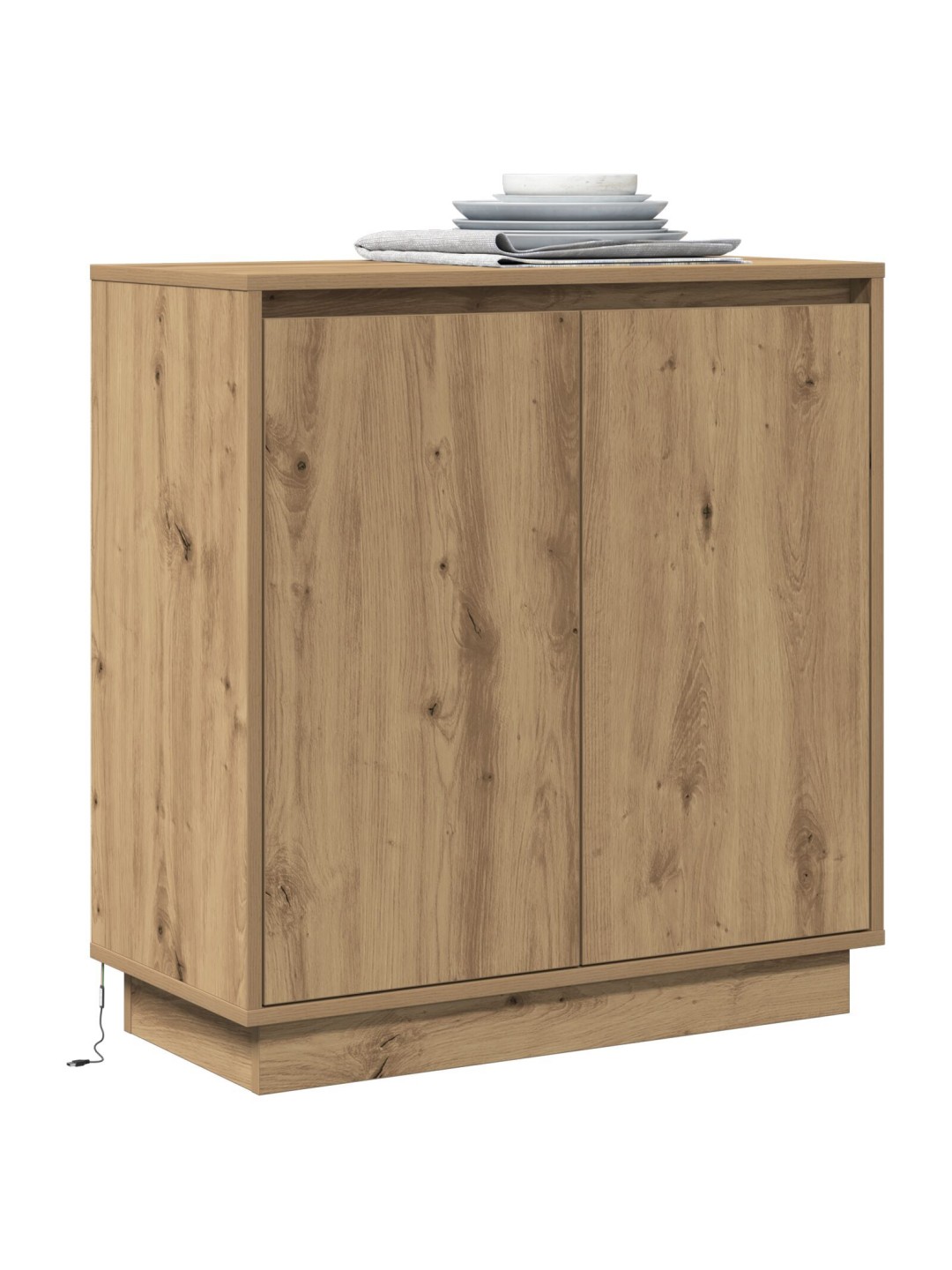 SEINAKAPP LED-VALGUSEGA ARTISAN OAK 71X34,5X75 CM TÖÖDELDUD PUIT