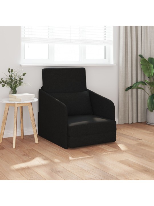 PÕRANDAVOODI 2-IN-1 MUST 65X80X83 CM KANGAS