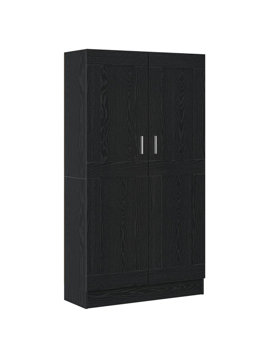 RAAMATUKAPID 2 TK MUST TAMM 165X30,5X150 CM TÖÖDELDUD PUIT