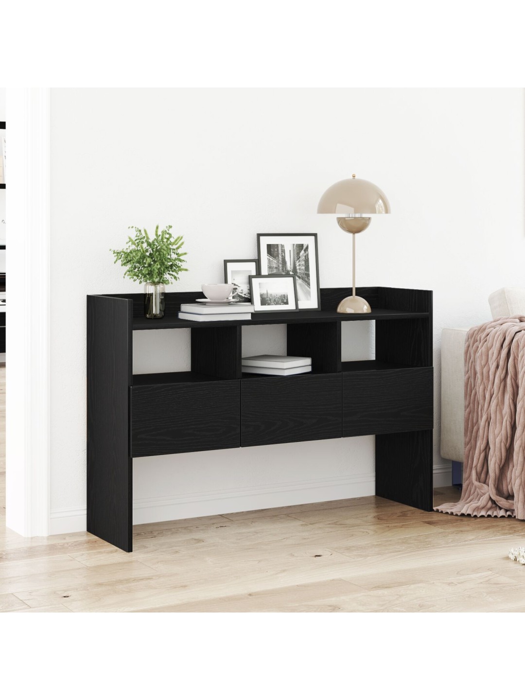 MUST TAMME KÕRVALHOONE 105X30X70 CM TÖÖDELDUD PUIDUST