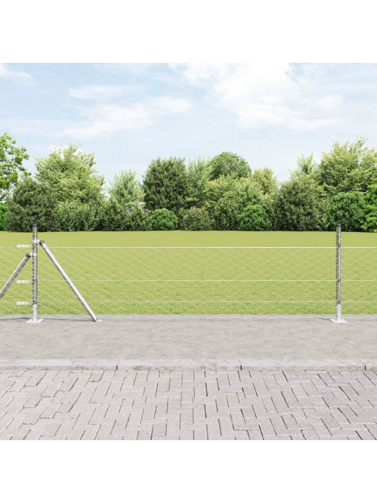 KUUSNURKNE TARA 0.4X50 M GALVANISEERITUD TERAS, TARA POSTID ALUSPINKADEGA 13 TK Ø32MM 50CM GALVANISEERITUD TERAS