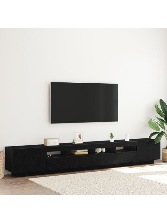 TV ALUS LED-VALGUSTITEGA, MUST TAMME, 260X35X40 CM, TEHISPUIT