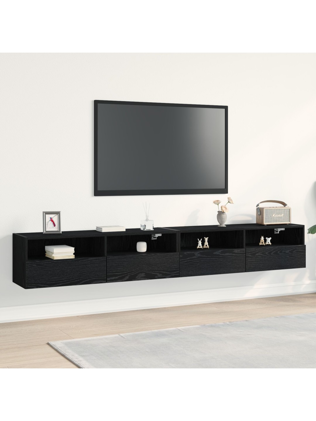 TV SEINARIIULID 2 TK MUST TAMM 100X30X30 CM TEHISPUIT
