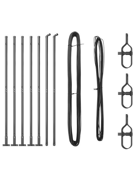 AIAPOSTID ALUSPLAATIDEGA 7 TK Ø32MM 68,5CM GALVANISEERITUD TERASEST
