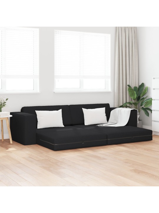 PÕRANDADIIVANVOODI 2-ÜHES MUST 245X150X60.5 CM KANGAS