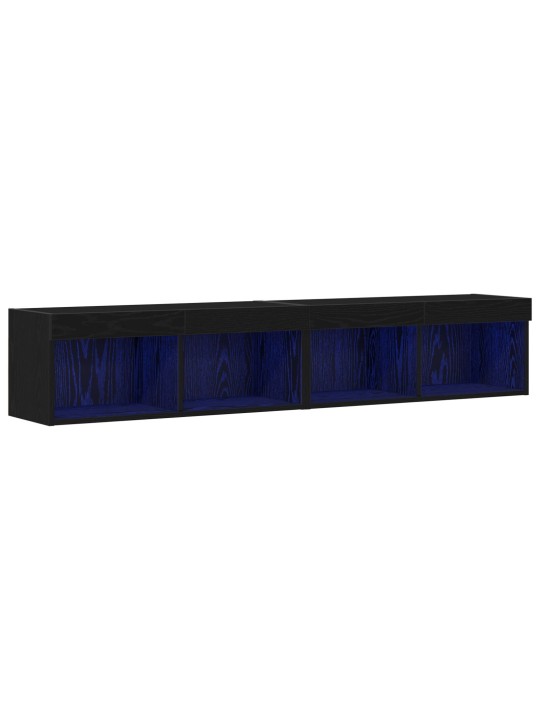TV SEINA KAPID LED-VALGUSTUSEGA 2 TK MUST TAMM 80X30X30 CM