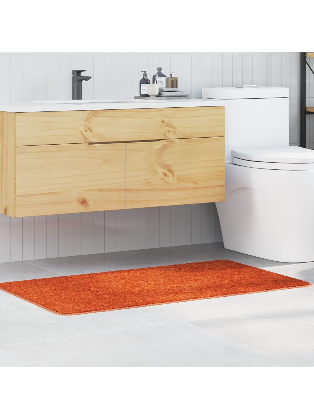 VANNITOA VAIP RISTKÜLIKULINE ORANŽ 70X120 CM POLÜPROPÜLEEN LIBISEMISKINDEL