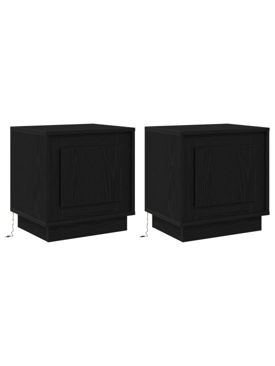 ÖÖKAPPIDEGA LED-TULED 2 TK MUST PUIT 44X34,5X45 CM