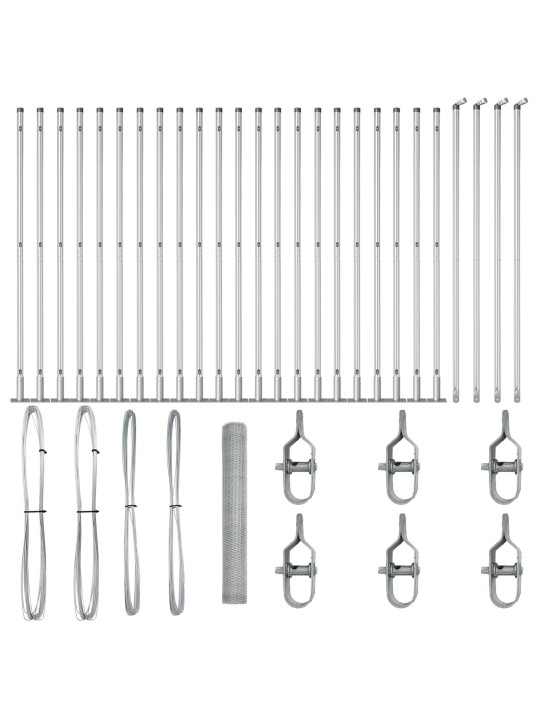 KUUSNURKNE AED 1.2X50 M TSINGITUD TERAS, AIAPOSTID ALUSE PLAATIDEGA 13 TK Ø32MM 68.5CM TSINGITUD TERAS