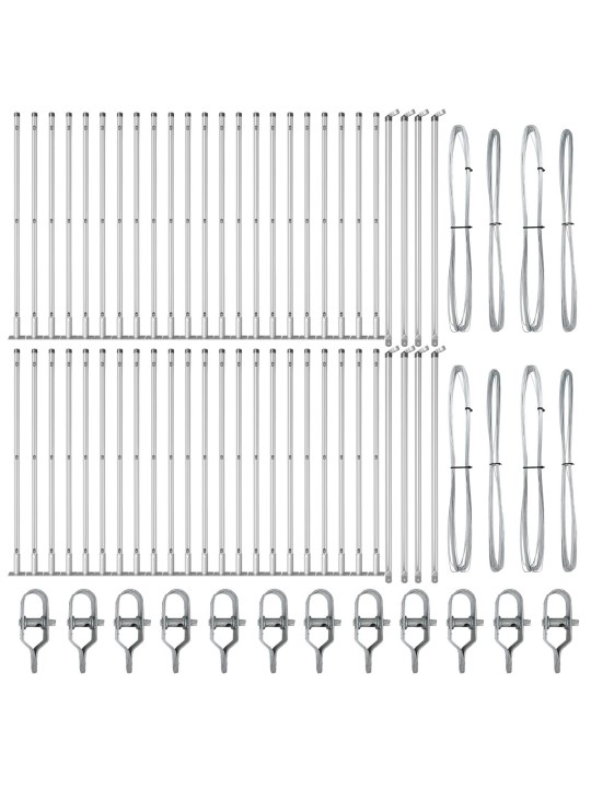 AEDAPOSTID ALUSEGA 52 TK Ø32MM 90CM GALVANISEERITUD TERASEST