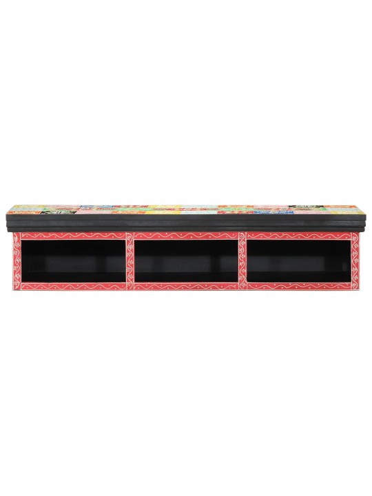 TV KABINET SEINALE PAIGALDATAV MITMEVÄRVILINE 100X30X22CM TÖÖDELDUD PUIT