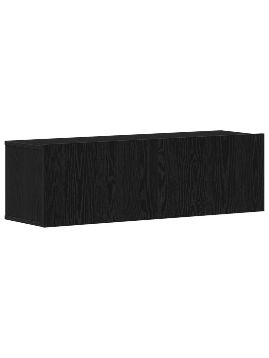 MUST OAKS SEINAKAPP TELEVIISORI JAOKS 100X30X30 CM VALMISTATUD TÖÖDELDUD PUIDUST