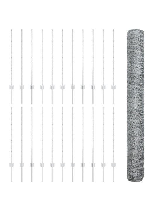 AIA POSTID 10 TK U-KANALI 140 CM ZINGITUD TERAS, KUUSNURKNE AED 1X50 M ZINGITUD TERAS