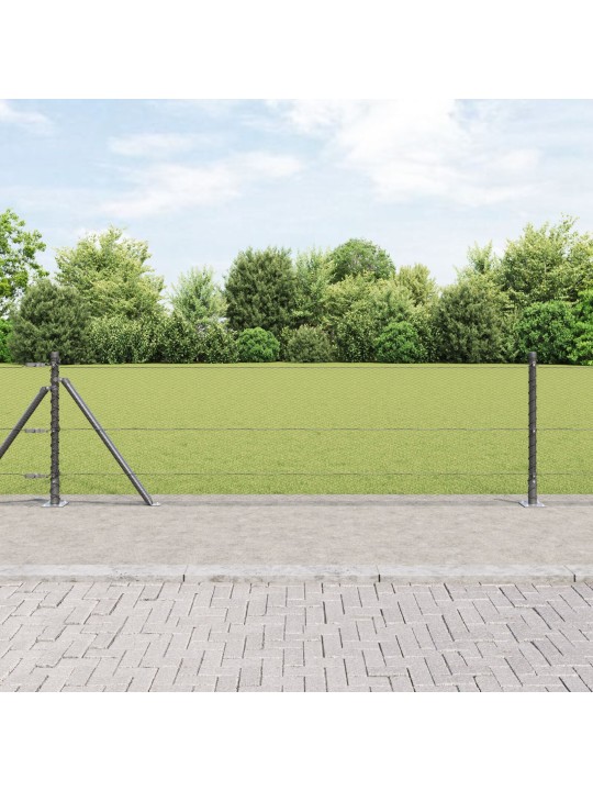 KUUSNURKNE TARA HALL 0.6X25 M TERAS, TARA POSTID ALUSE PLAATIDEGA 13 TK Ø32MM 70CM GALVANISEERITUD TERAS