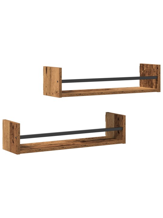 SEINA RIIULID 2 TK VANADE PUIT 60X16X14 CM TÖÖDELDUD PUIT