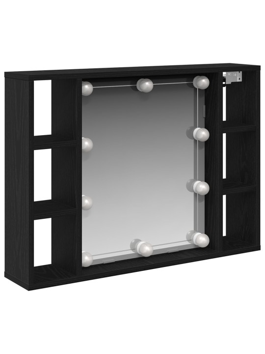 LED PEEGELKAPID - MUST TAMM - 76X15X55 CM - VALMISTATUD TEHISPUIDUST