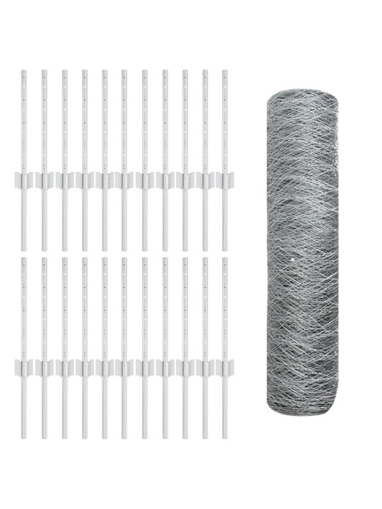 AIA POSTID 11 TK U-KANAAL 40 CM GALVANISEERITUD TERASEST, KUUSNURKNE AED 0.4X50 M GALVANISEERITUD TERASEST